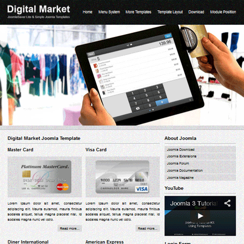 دانلود رایگان قالب فروشگاه دیجیتالی جوملا 3 - Digital Market