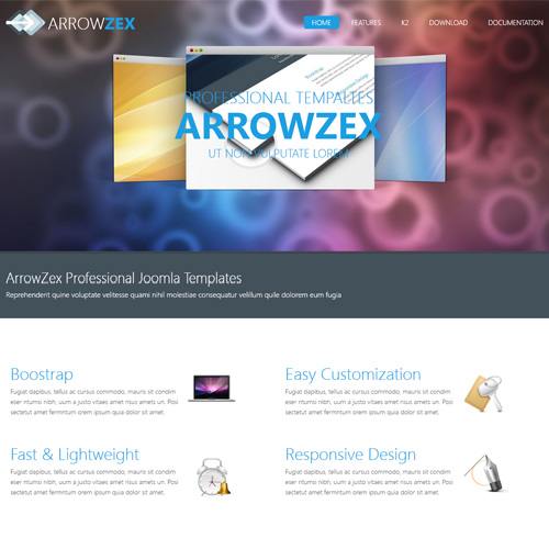 قالب حرفه ای و زیبای شرکتی برای جوملا 3 - Arrowzex