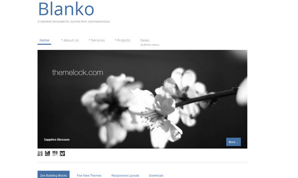 قالب جوملا  Blankko از شرکت Joomla Bambo