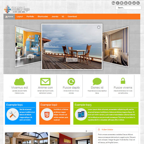 قالب زیبای Theme3 برای سایت های طراحی داخلی و دکوراسیون