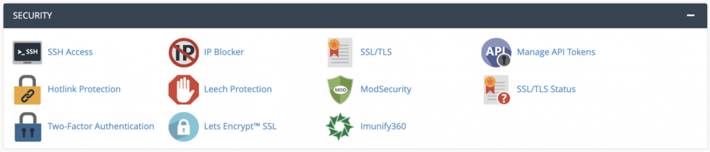 کنترل پنل سی پنل - CPanel ماژول امنیت سی پنل - Security