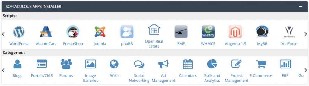 کنترل پنل سی پنل - CPanel نصب کننده خودکار نرم افزار - Web Applications